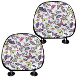 Spring Butterfly Pattern Print Car Headrest Covers