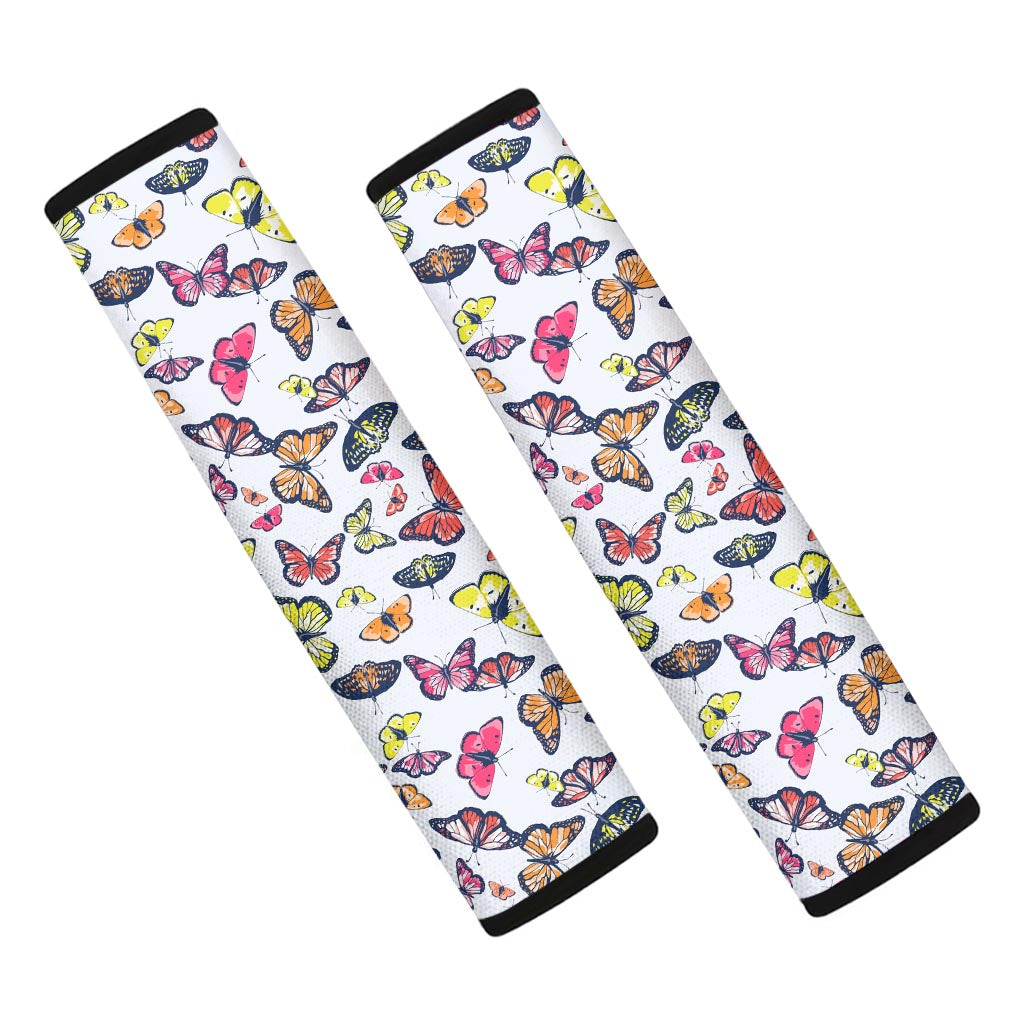 Spring Butterfly Pattern Print Car Seat Belt Covers