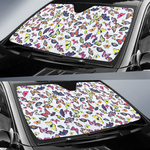 Spring Butterfly Pattern Print Car Sun Shade GearFrost
