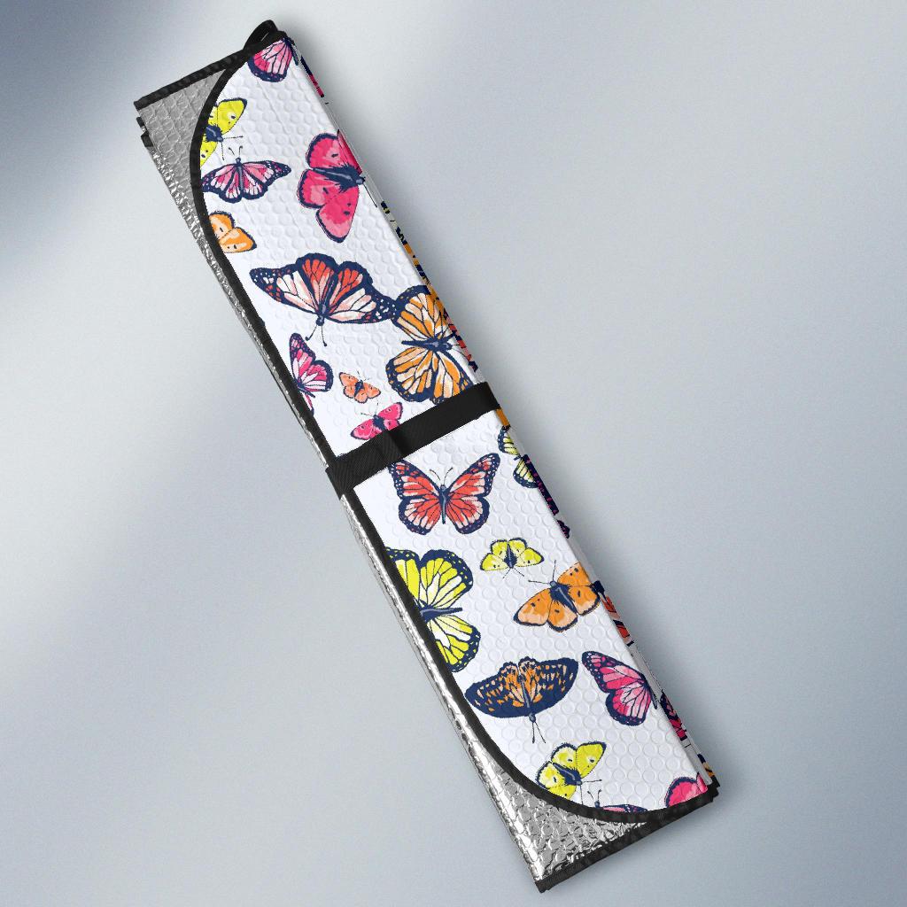 Spring Butterfly Pattern Print Car Sun Shade GearFrost