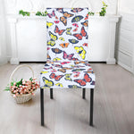 Spring Butterfly Pattern Print Dining Chair Slipcover