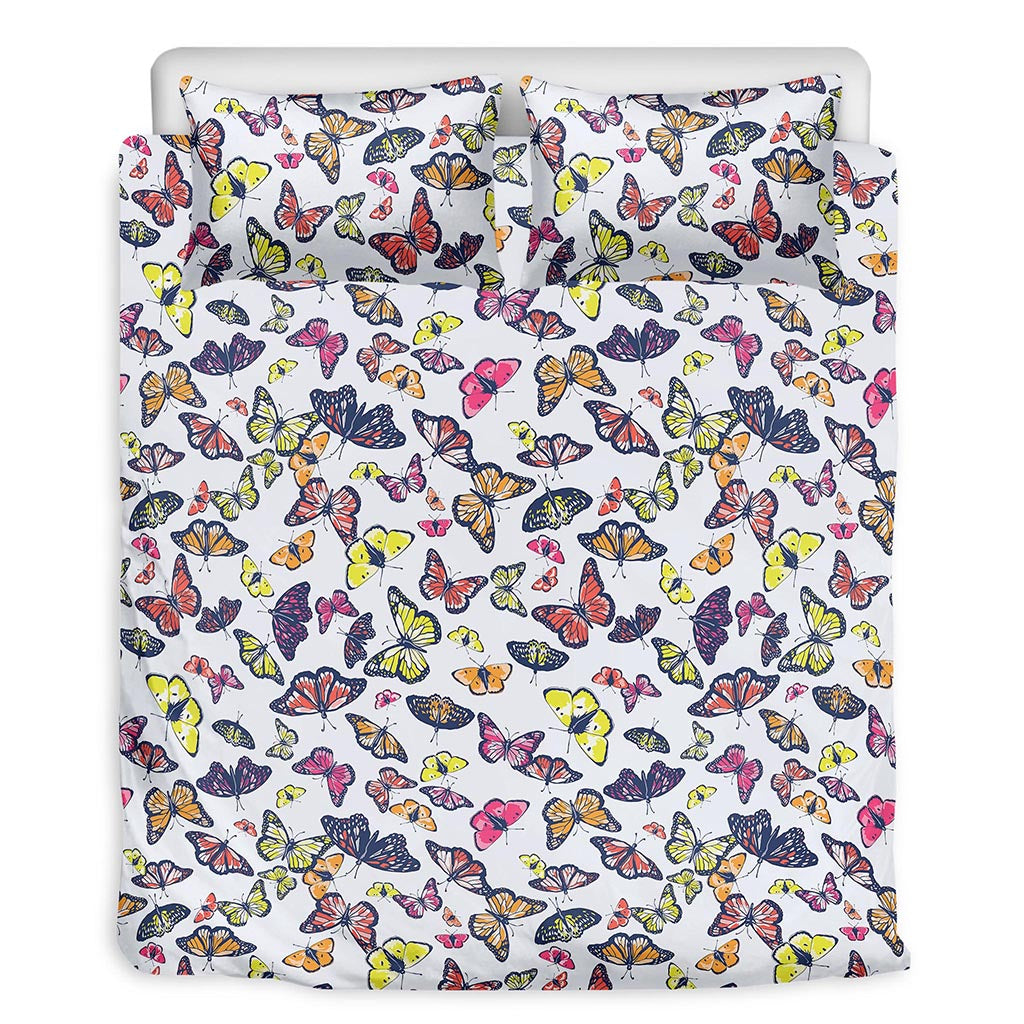 Spring Butterfly Pattern Print Duvet Cover Bedding Set