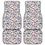 Spring Butterfly Pattern Print Front and Back Car Floor Mats