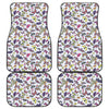 Spring Butterfly Pattern Print Front and Back Car Floor Mats