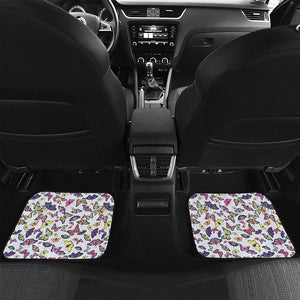 Spring Butterfly Pattern Print Front and Back Car Floor Mats