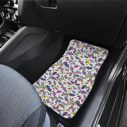 Spring Butterfly Pattern Print Front and Back Car Floor Mats