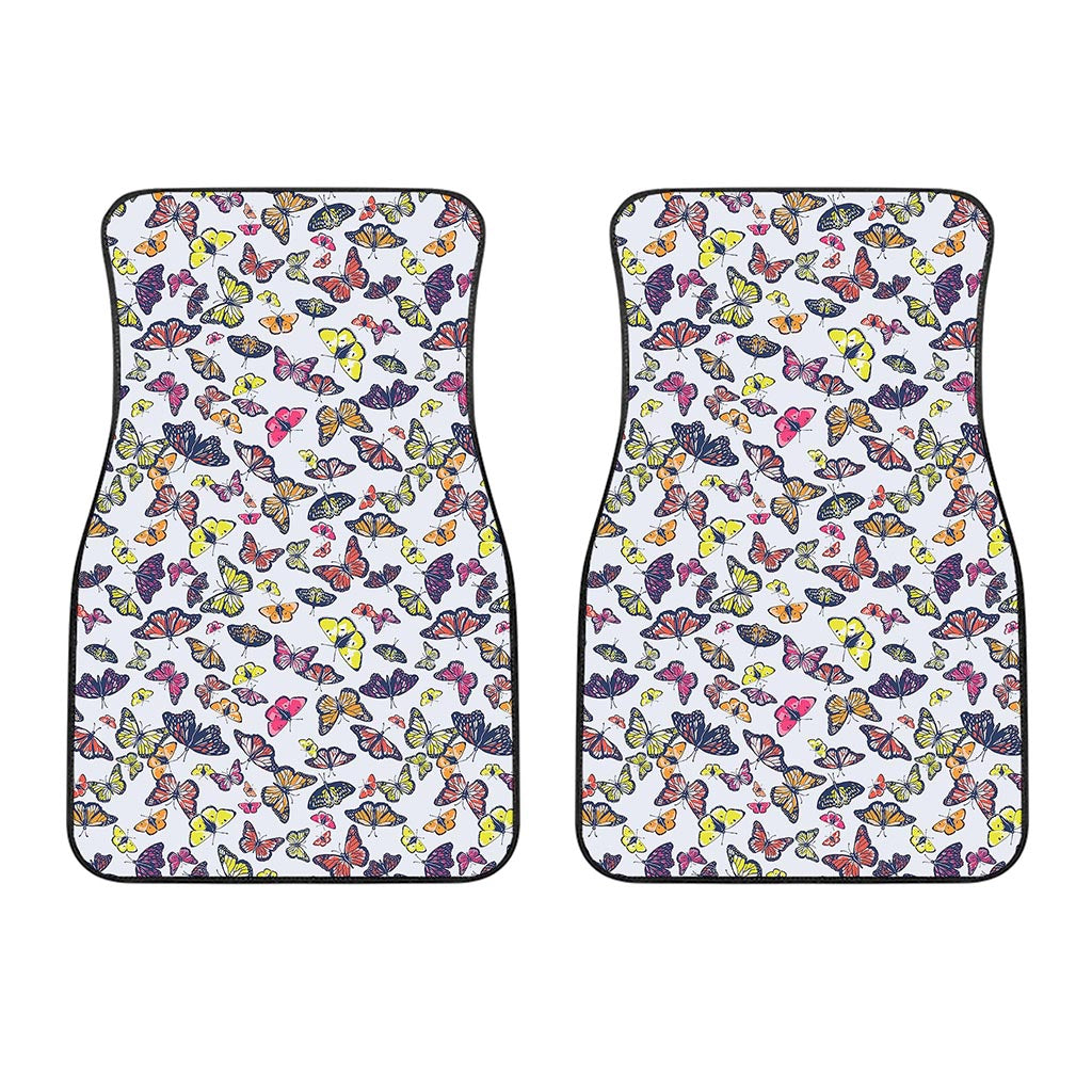 Spring Butterfly Pattern Print Front Car Floor Mats
