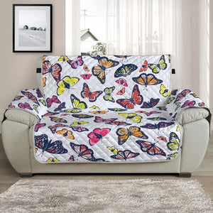 Spring Butterfly Pattern Print Half Sofa Protector