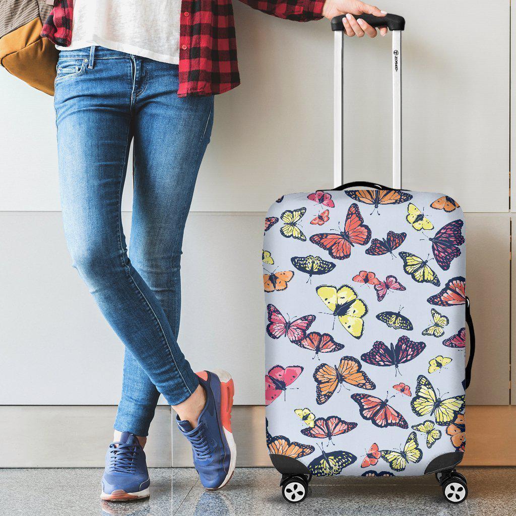 Spring Butterfly Pattern Print Luggage Cover GearFrost