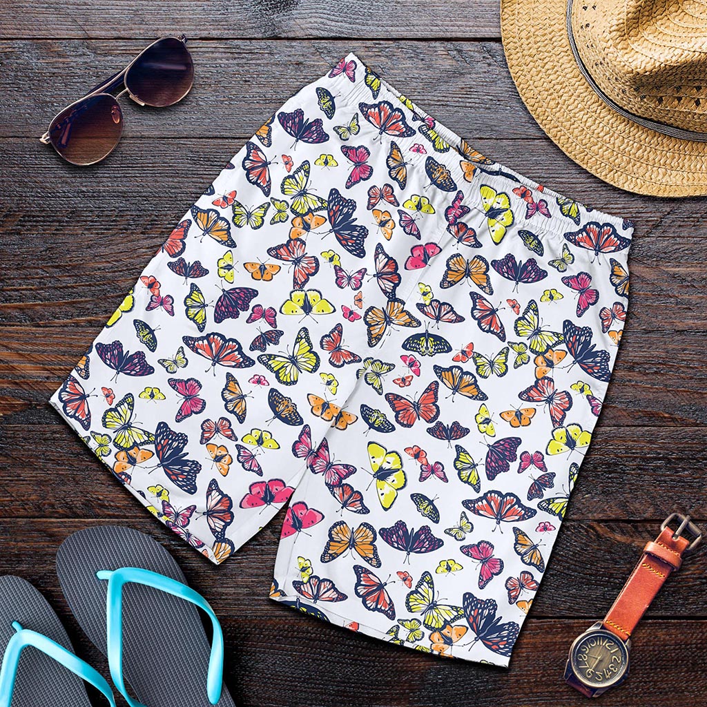 Spring Butterfly Pattern Print Men's Shorts