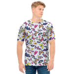 Spring Butterfly Pattern Print Men's T-Shirt