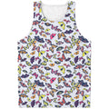 Spring Butterfly Pattern Print Men's Tank Top