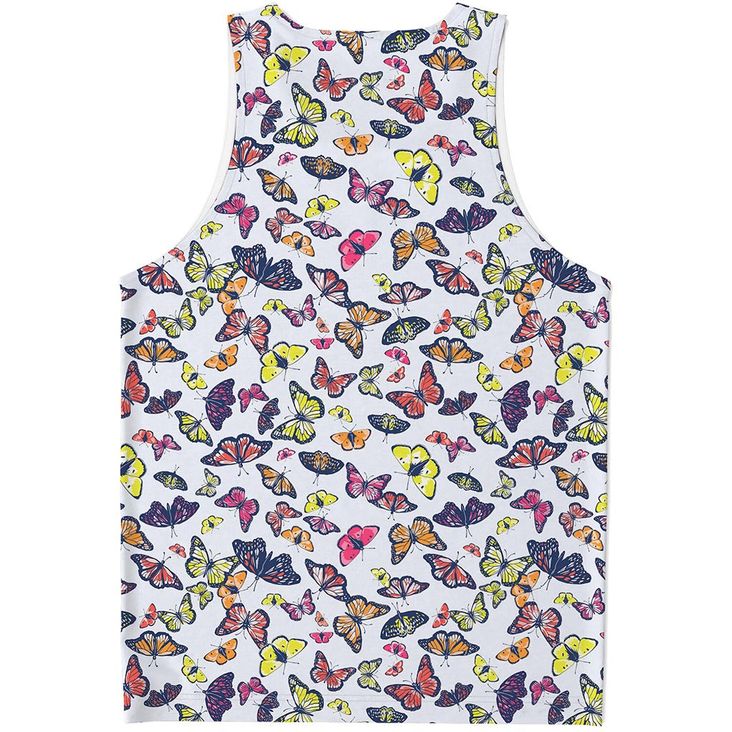 Spring Butterfly Pattern Print Men's Tank Top