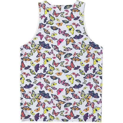 Spring Butterfly Pattern Print Men's Tank Top