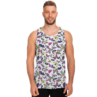 Spring Butterfly Pattern Print Men's Tank Top