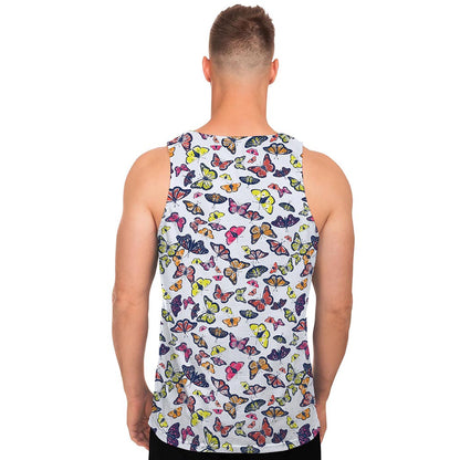 Spring Butterfly Pattern Print Men's Tank Top