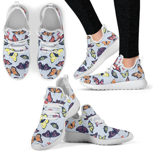 Spring Butterfly Pattern Print Mesh Knit Shoes GearFrost