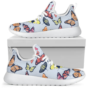 Spring Butterfly Pattern Print Mesh Knit Shoes GearFrost