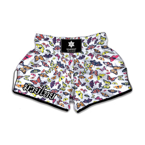 Spring Butterfly Pattern Print Muay Thai Boxing Shorts