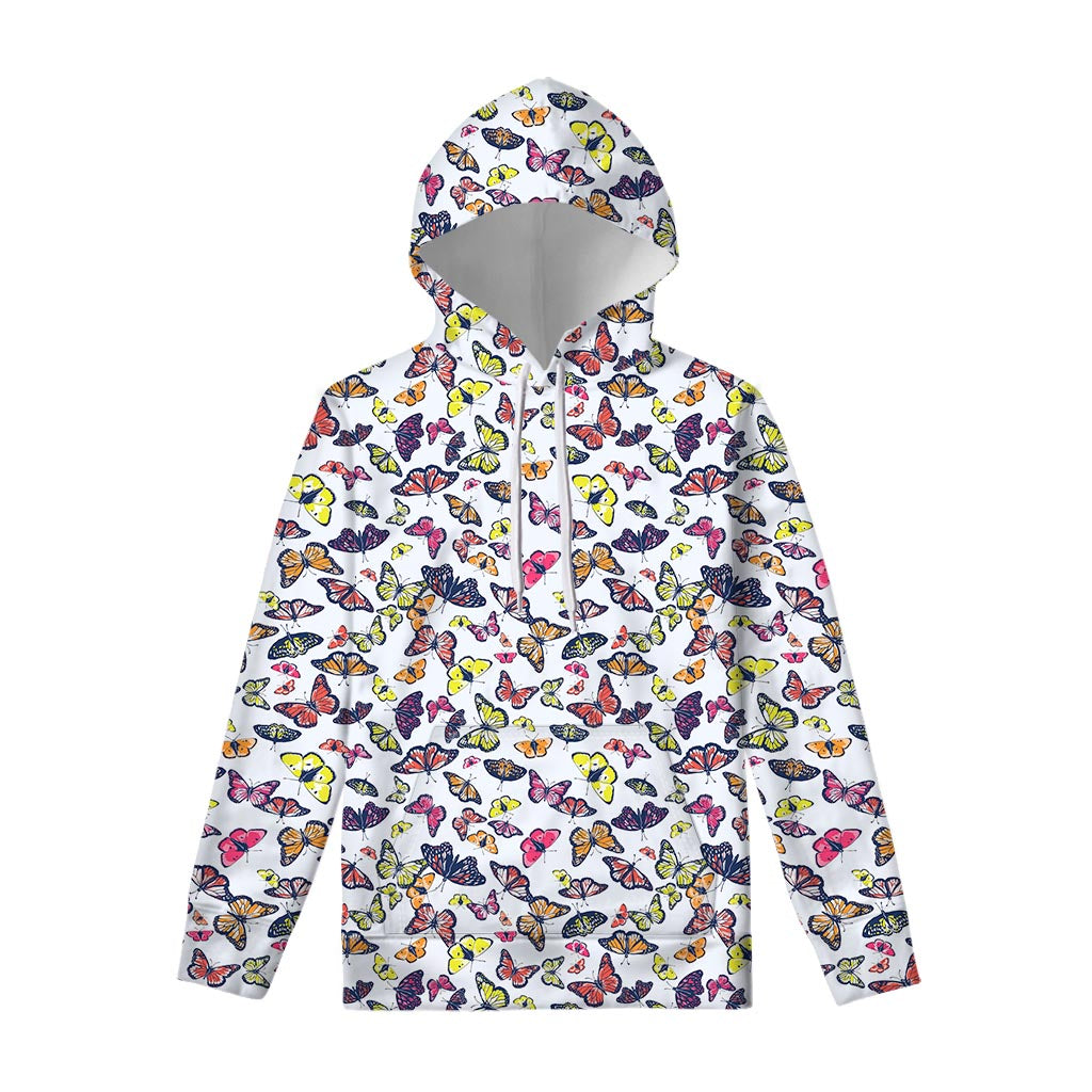Spring Butterfly Pattern Print Pullover Hoodie
