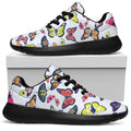 Spring Butterfly Pattern Print Walking Shoes