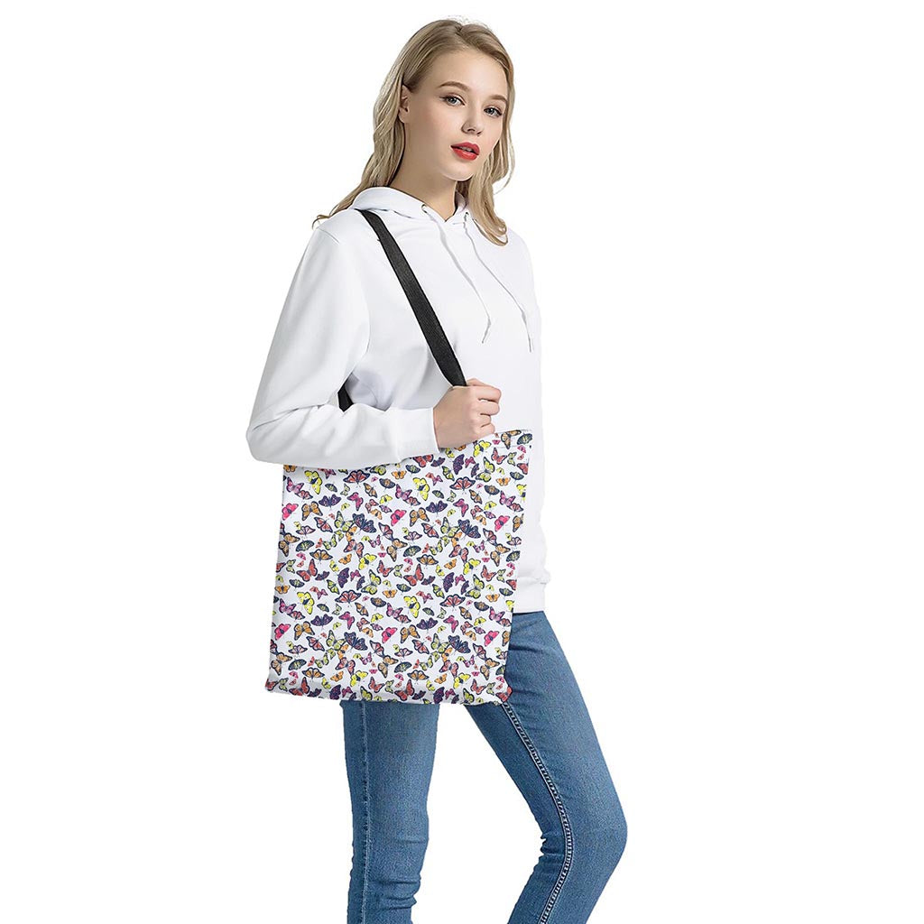 Spring Butterfly Pattern Print Tote Bag