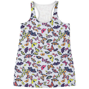 Spring Butterfly Pattern Print Women's Racerback Tank Top