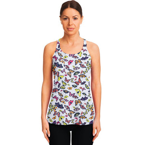 Spring Butterfly Pattern Print Women's Racerback Tank Top