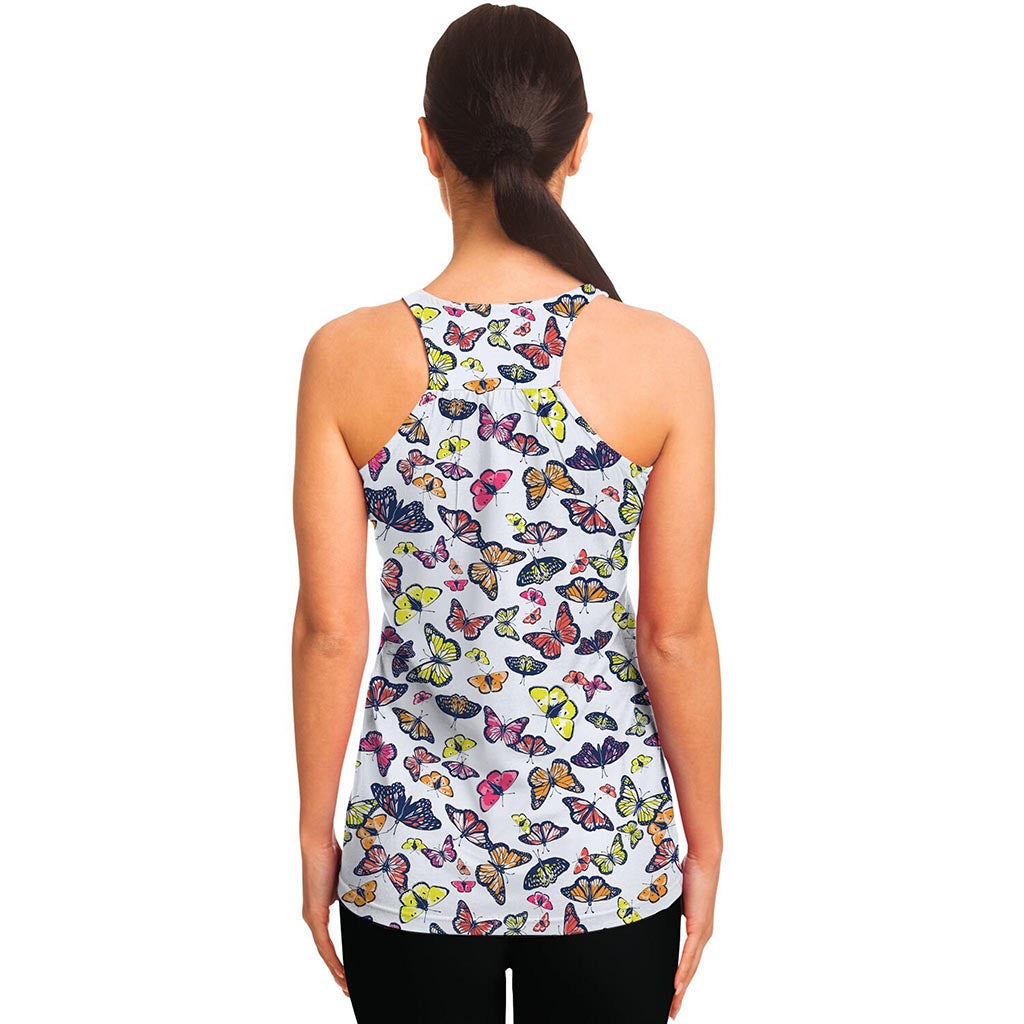 Spring Butterfly Pattern Print Women's Racerback Tank Top