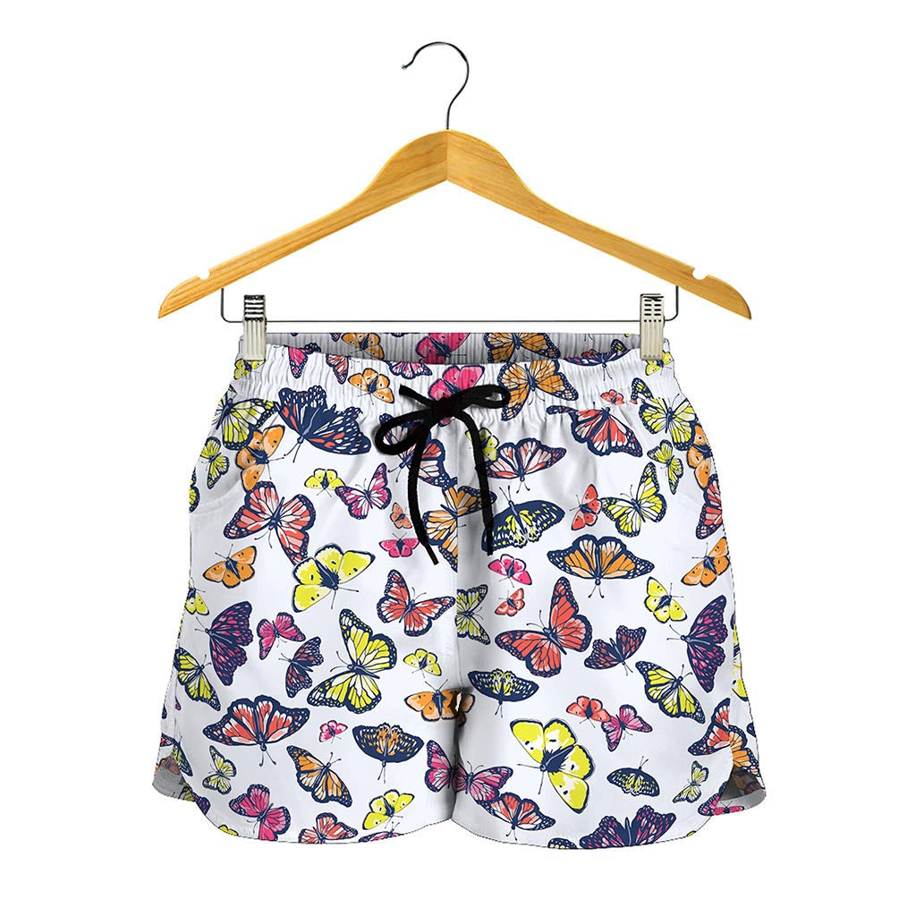 Spring Butterfly Pattern Print Women's Shorts