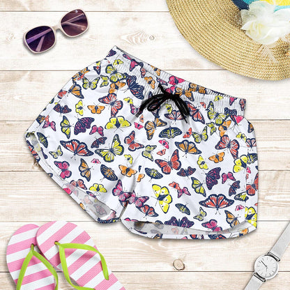Spring Butterfly Pattern Print Women's Shorts