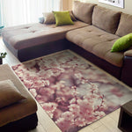 Spring Cherry Blossom Print Area Rug