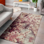 Spring Cherry Blossom Print Area Rug