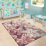 Spring Cherry Blossom Print Area Rug