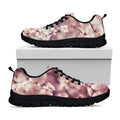 Spring Cherry Blossom Print Black Running Shoes