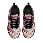 Spring Cherry Blossom Print Black Sneakers