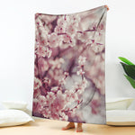 Spring Cherry Blossom Print Blanket
