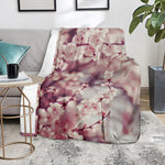Spring Cherry Blossom Print Blanket