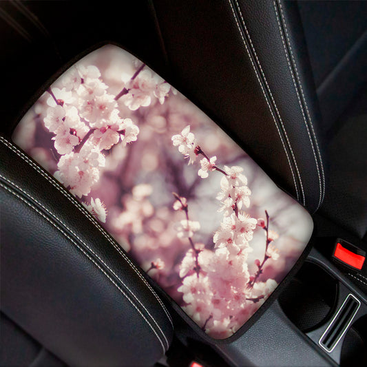 Spring Cherry Blossom Print Car Center Console Cover