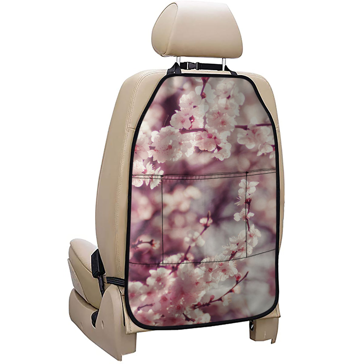Spring Cherry Blossom Print Car Seat Organizers