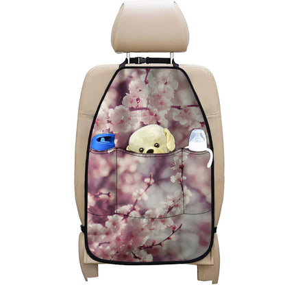 Spring Cherry Blossom Print Car Seat Organizers