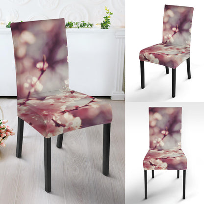 Spring Cherry Blossom Print Dining Chair Slipcover