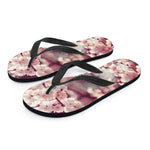 Spring Cherry Blossom Print Flip Flops