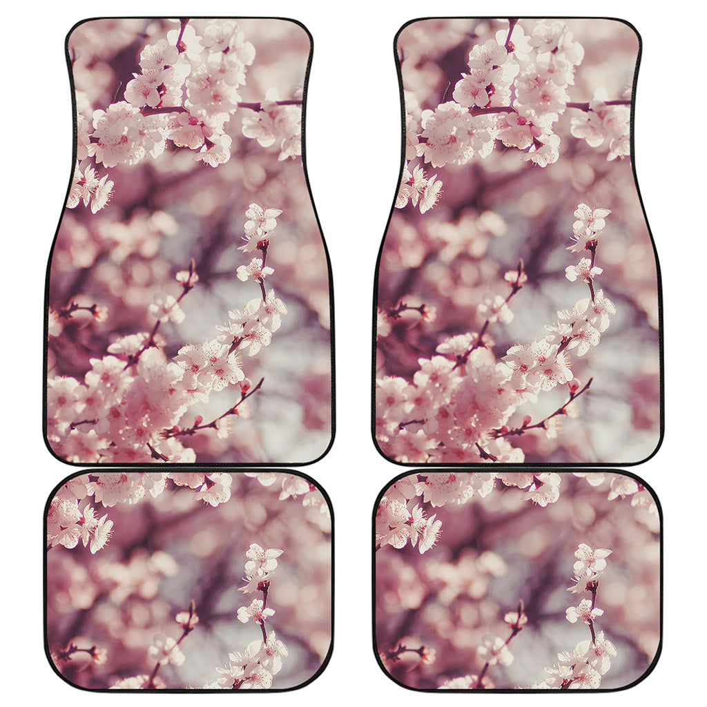 Spring Cherry Blossom Print Front and Back Car Floor Mats