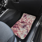 Spring Cherry Blossom Print Front and Back Car Floor Mats