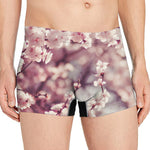 Spring Cherry Blossom Print Men's Boxer Briefs