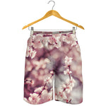 Spring Cherry Blossom Print Men's Shorts