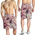 Spring Cherry Blossom Print Men's Shorts