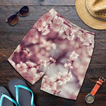 Spring Cherry Blossom Print Men's Shorts