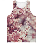 Spring Cherry Blossom Print Men's Tank Top